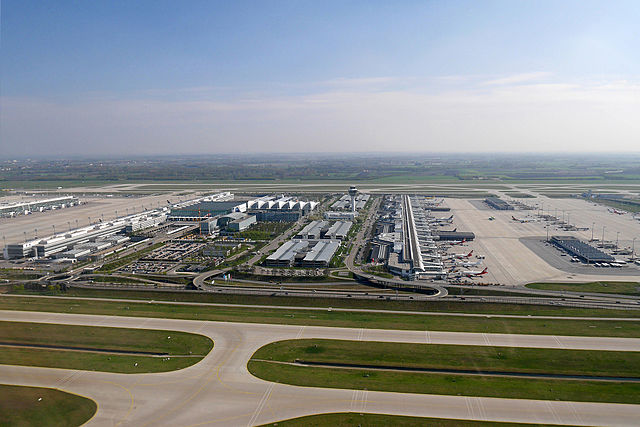 Münchener Flughafen mit Terminal 1, Terminal 2 und MAC